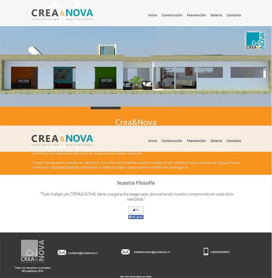 Sitio web  Crea & Nova